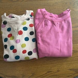 Hanna Andersson Girls Size 6-7 (120cm) Pink/ Pink Dotty Long Sleeve Sweater